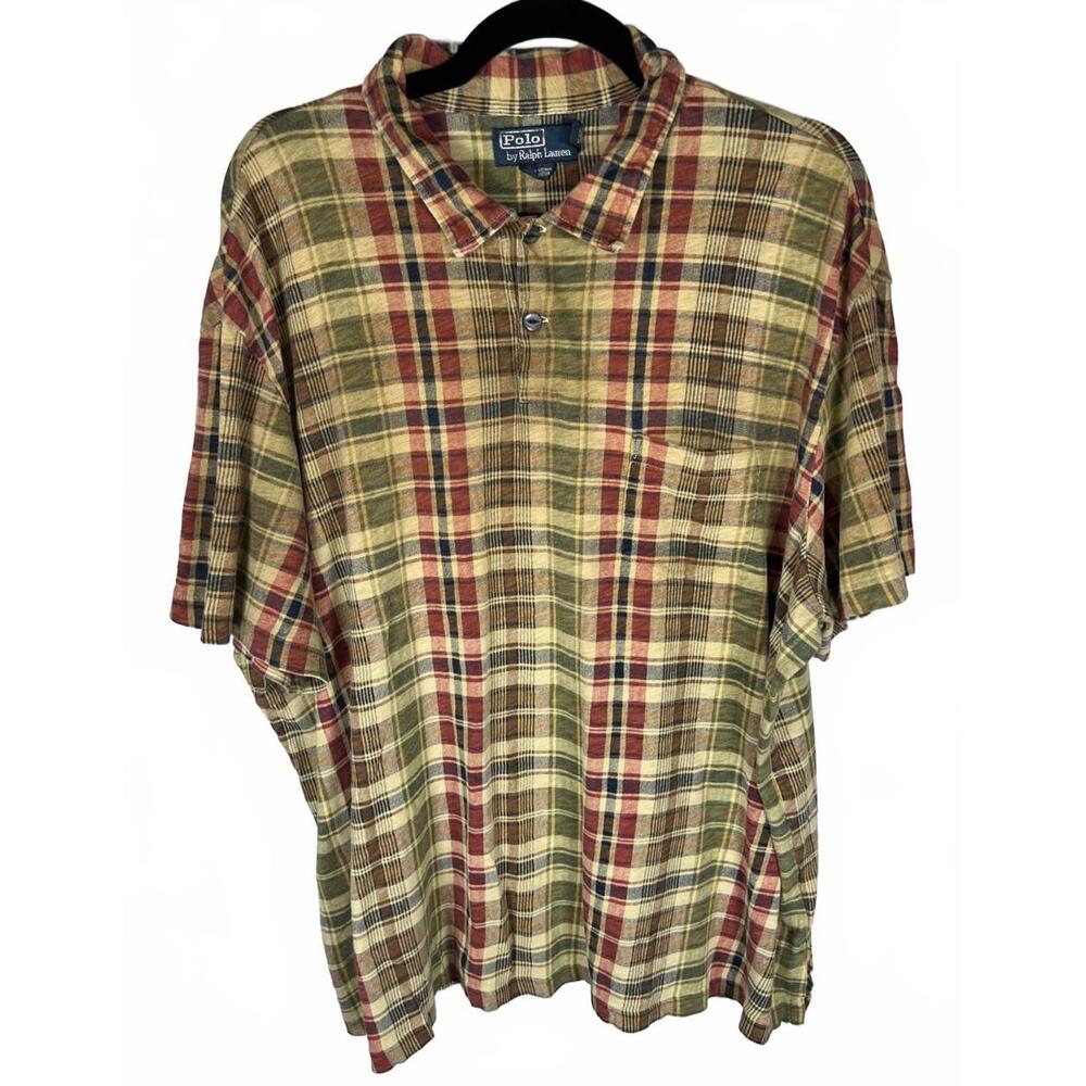 Ralph Lauren Button Down Shirt- Preppy Old Money Aesthetic Coastal Shirt-XXL